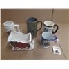Image 1 : Lot of 4 wild lite mugs, 1 with tag, 1 stamped 1964 , 1 with wade and misc. items