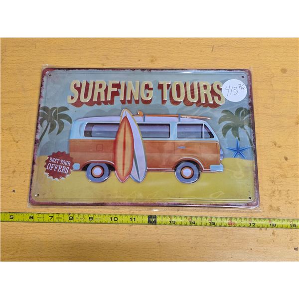 Surfing tours sign