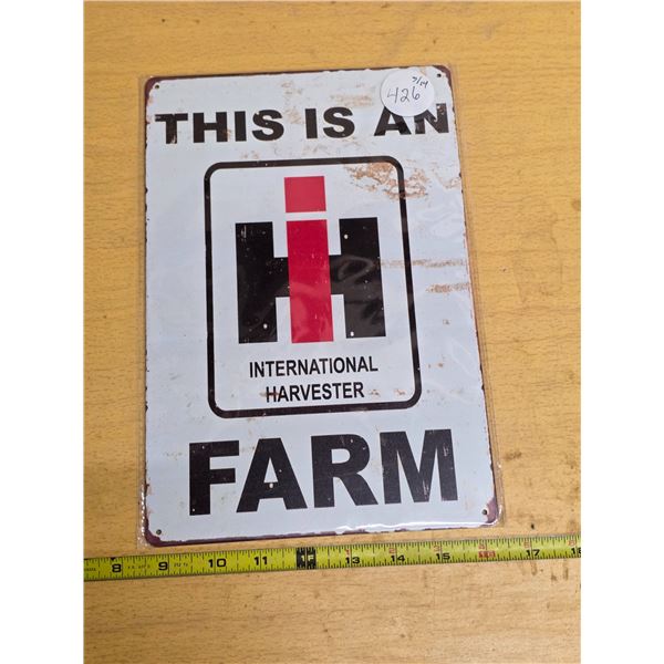 IH farm sign