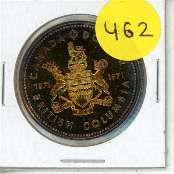 1971 Canada - British Columbia Silver One Dollar.