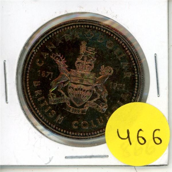 1971 Canada - British Columbia Silver One Dollar.
