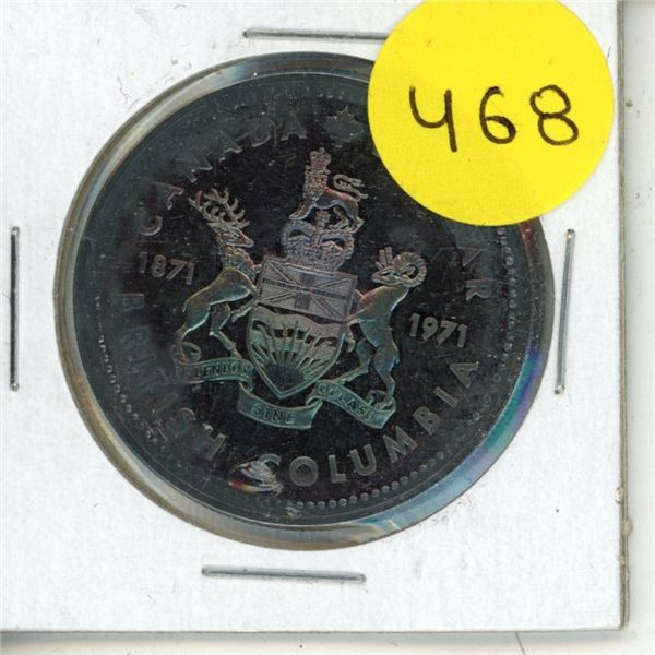 1971 Canada - British Columbia Silver One Dollar.