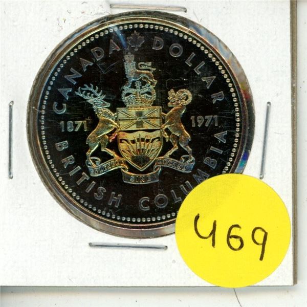 1971 Canada - British Columbia Silver One Dollar.