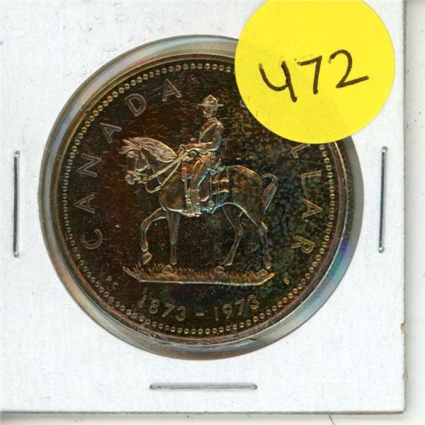 1973 Canada R.C.M.P Silver One Dollar.