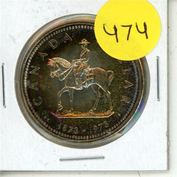 1973 Canada R.C.M.P Silver One Dollar.