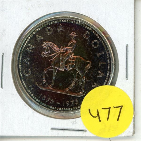 1973 Canada R.C.M.P Silver One Dollar.
