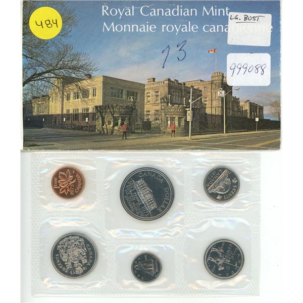 1973 Royal Canadian Mint - Large Bust - Uncirculated Coin Set.