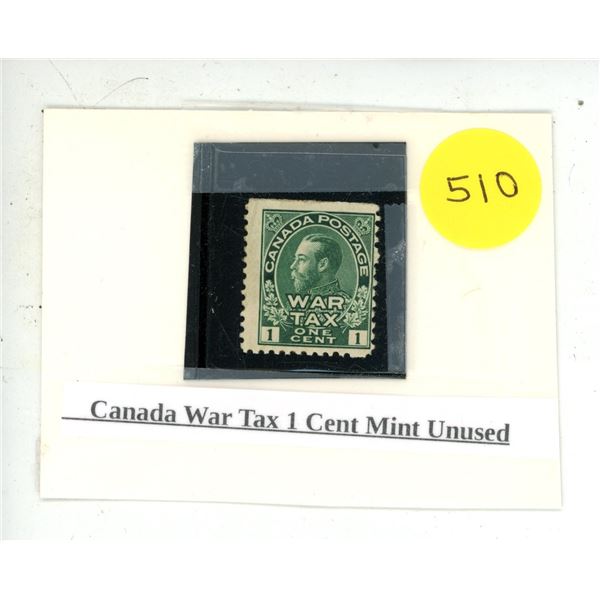 Canada War Tax 1 Cent Mint Unused.