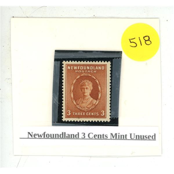 Newfoundland 3 Cents Mint Unused.