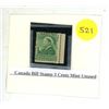 Image 1 : Canada Bill Stamp 3 Cents Mint Unused.