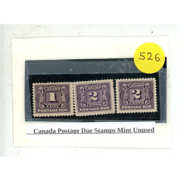 Canada Postage Due Stamps Mint Unused.