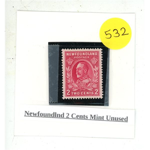 Newfoundland 2 Cents Mint Unused.