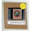 Image 1 : Canada Bill Stamp $2 Used.