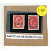 Image 1 : Scott #87 and #88 MNH CV $150.00.