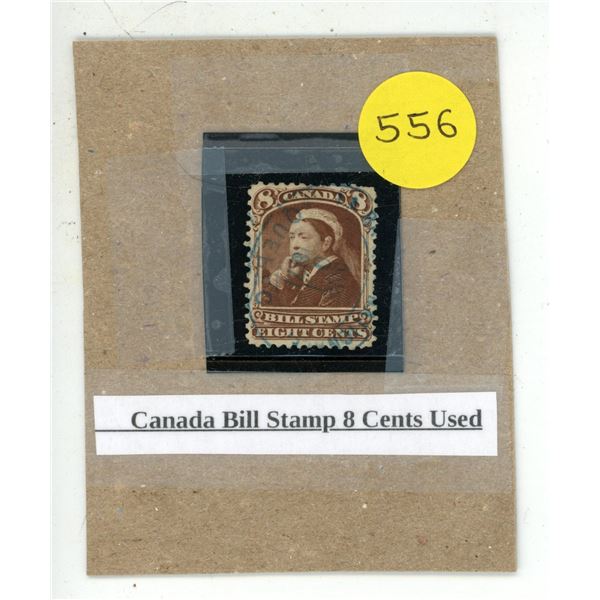 Canada Bill Stamp 8 Cents Used.