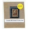 Image 1 : Canada Bill Stamp 8 Cents Used.