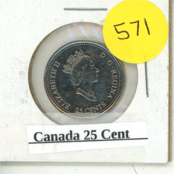 1999 Canada 25 Cents.