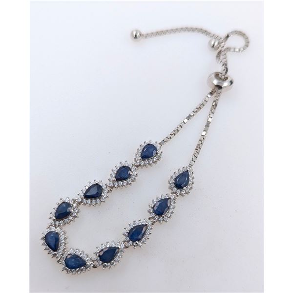 10.8 ct Certified Silver Tanzanite gemstone Bracelet ($5,918 Appraisal)