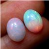 Image 1 : 3.99 ct Certified Bright Flash Opal gemstone Pair ($3,491 Appraisal)