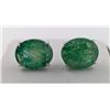 Image 1 : 5.1 ct Certified Silver Emerald gemstone Earrings ($9,055 Appraisal)
