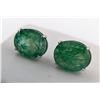 Image 2 : 5.1 ct Certified Silver Emerald gemstone Earrings ($9,055 Appraisal)