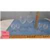 Image 1 : Crystal Stemware Set with Floral Detail. 2 Wine Glasses and 4 Dessert Wine Glasses