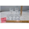 Image 2 : Crystal Stemware Set with Floral Detail. 2 Wine Glasses and 4 Dessert Wine Glasses