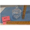 Image 1 : Pinwheel Crystal Stemmed Candy Dish with Lid