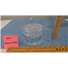 Image 1 : Cut Crystal Candy Dish with Lid and Glass Ladle