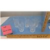 Image 1 : Set of 5 Pinwheel Crystal Tumblers