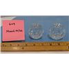 Image 1 : Pair of Pinwheel Crystal Candlestick Holders