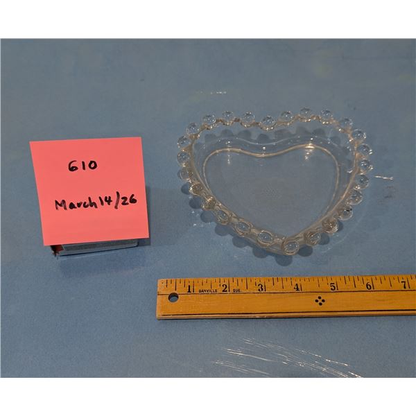 Heart Shaped Glass Dish