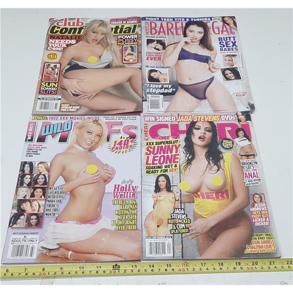 (4) Adult Magazines.