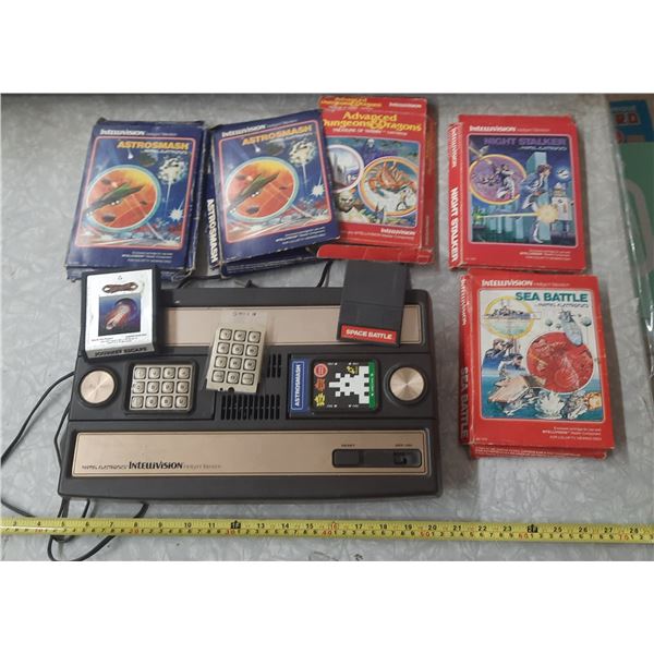Mattel Electronics Intellivision Console with 6 Games and Mystery Game.