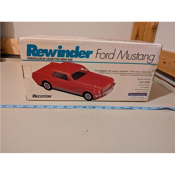 Ford Mustang VHS rewinder NIB, untested