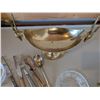 Image 3 : Brass and Crystal pieces with ornate flatware