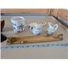 Image 3 : McMaster Pottery moon shaped planter, incense holder, crystal in pyramid decoration