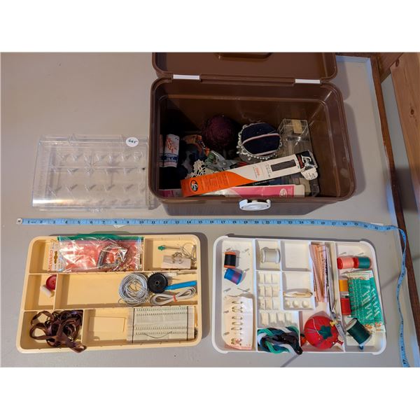 Sewing box with misc. sewing accessories