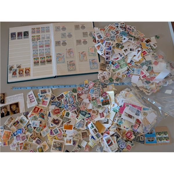 Collection of stamps, stamp book