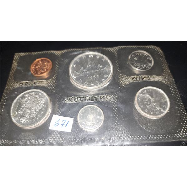 1965 Six coin uncirculated set in original RCM plastic package