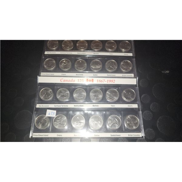Two 1992 12 Provincial Quarter Sets