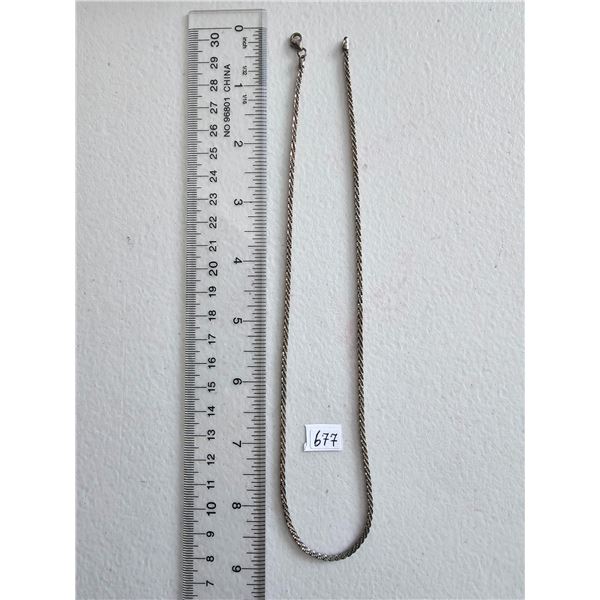 Sterling Silver 18" Necklace stamped 925 Italy