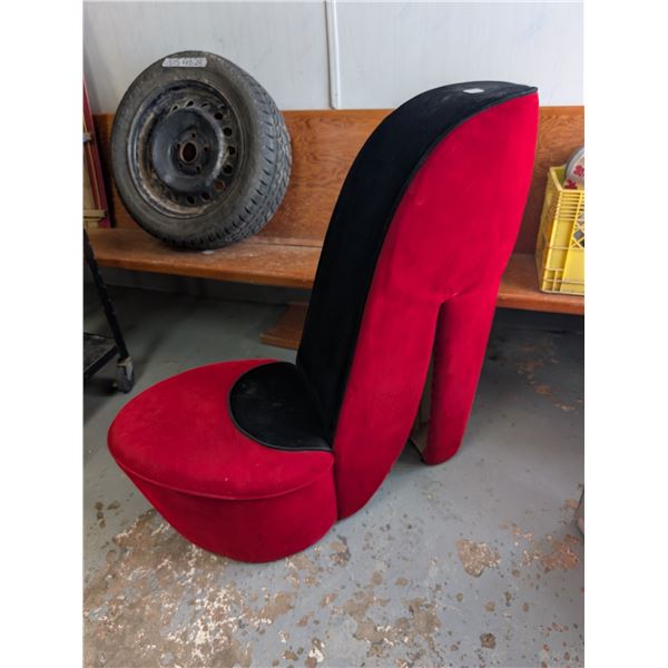 Red Heel Sofa Seat Décor
