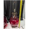 Image 2 : (2) Red Glass Base Ceiling lights (Not Tested)