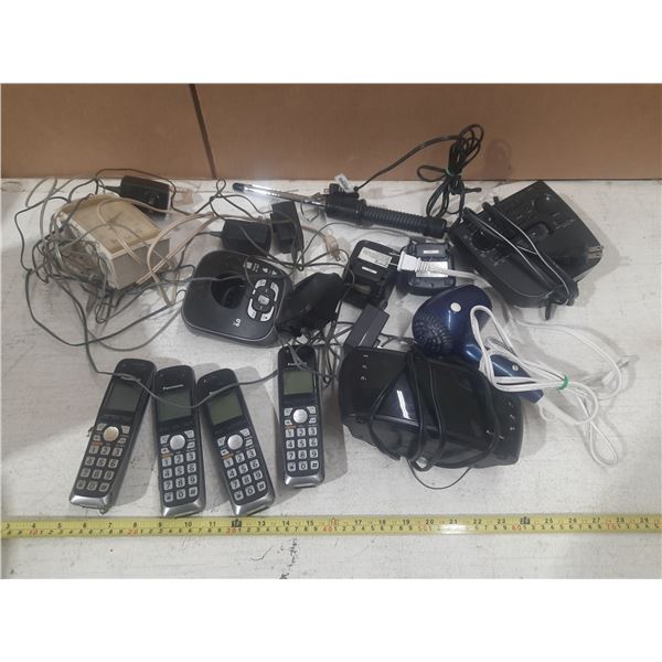 Lot of Phones, Clock, Electronics, etc.
