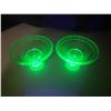 Image 3 : (2) Uranium Candle Holders.