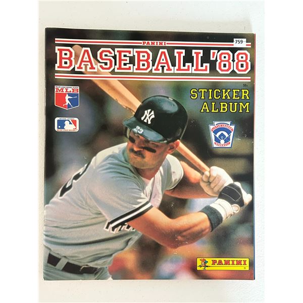 1988 Panini Baseball Sticker Album (New)