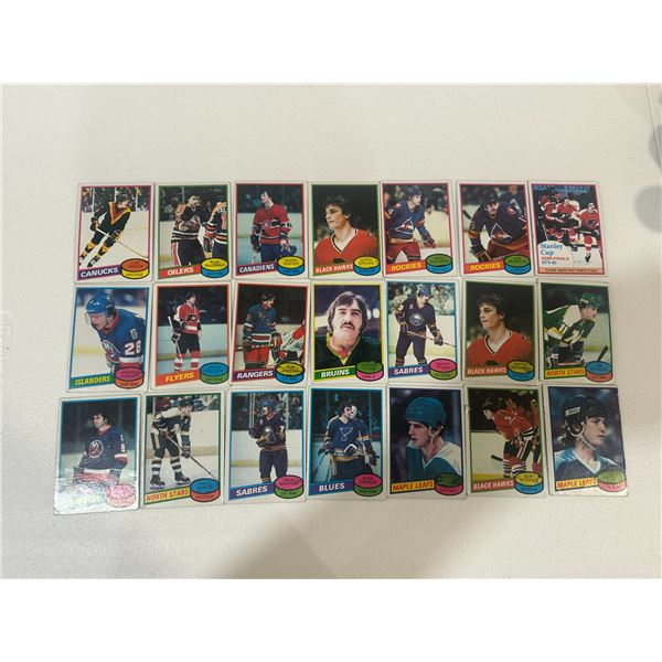 1980-81 Topps Hockey Cards (21)