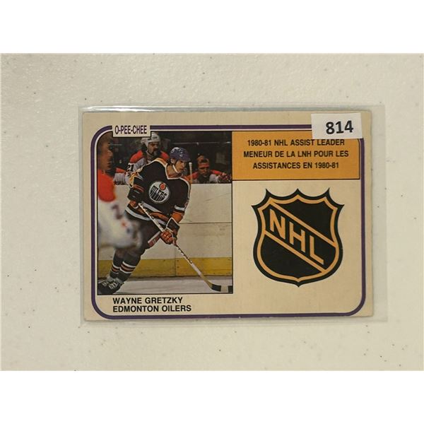 Wayne Gretzky - 1980-81 Assist Leader - Hockey Card