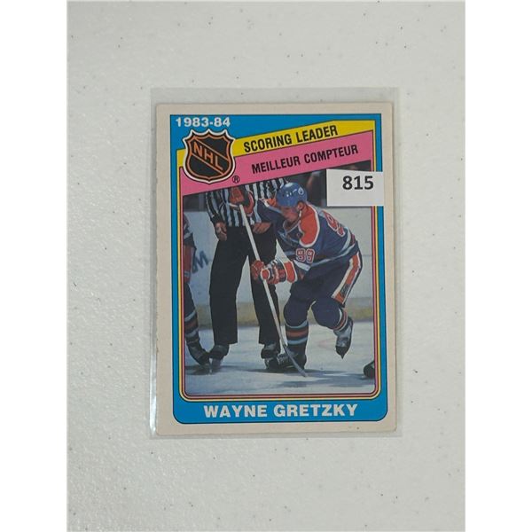 Wayne Gretzky - 1983-84 Scoring Leader - Hockey Card